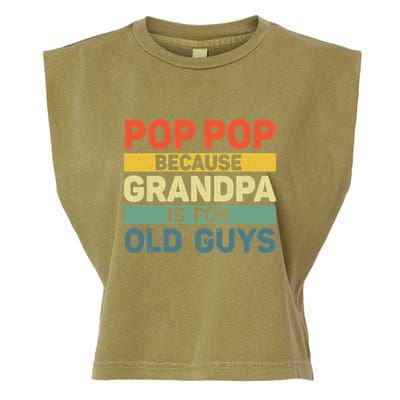 Pop Pop Art For Grandpa From Grandkids FatherS Day Pop Pop Garment-Dyed Women's Muscle Tee