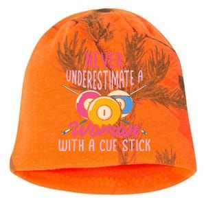 Pool Player A With A Cute Stick Funny Billiard Gift Kati - Camo Knit Beanie