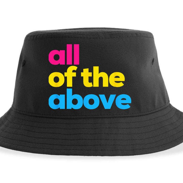 Pansexual Pride All Of The Above LGBTQ Pan Flag Funny LGBT Sustainable Bucket Hat