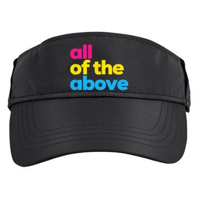 Pansexual Pride All Of The Above LGBTQ Pan Flag Funny LGBT Adult Drive Performance Visor