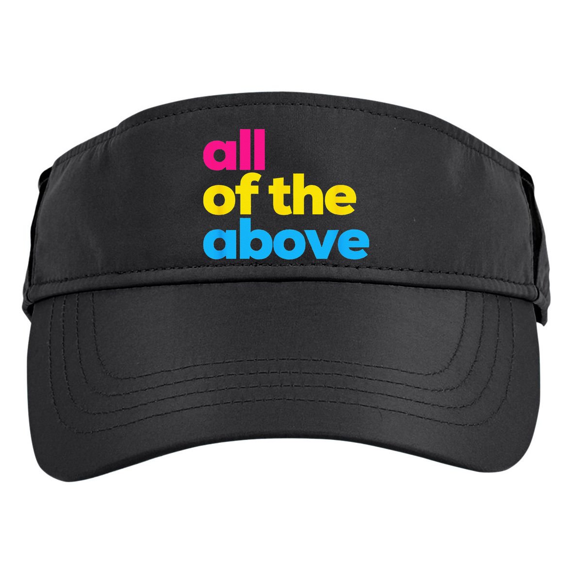 Pansexual Pride All Of The Above LGBTQ Pan Flag Funny LGBT Adult Drive Performance Visor
