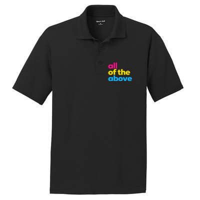 Pansexual Pride All Of The Above LGBTQ Pan Flag Funny LGBT PosiCharge RacerMesh Polo