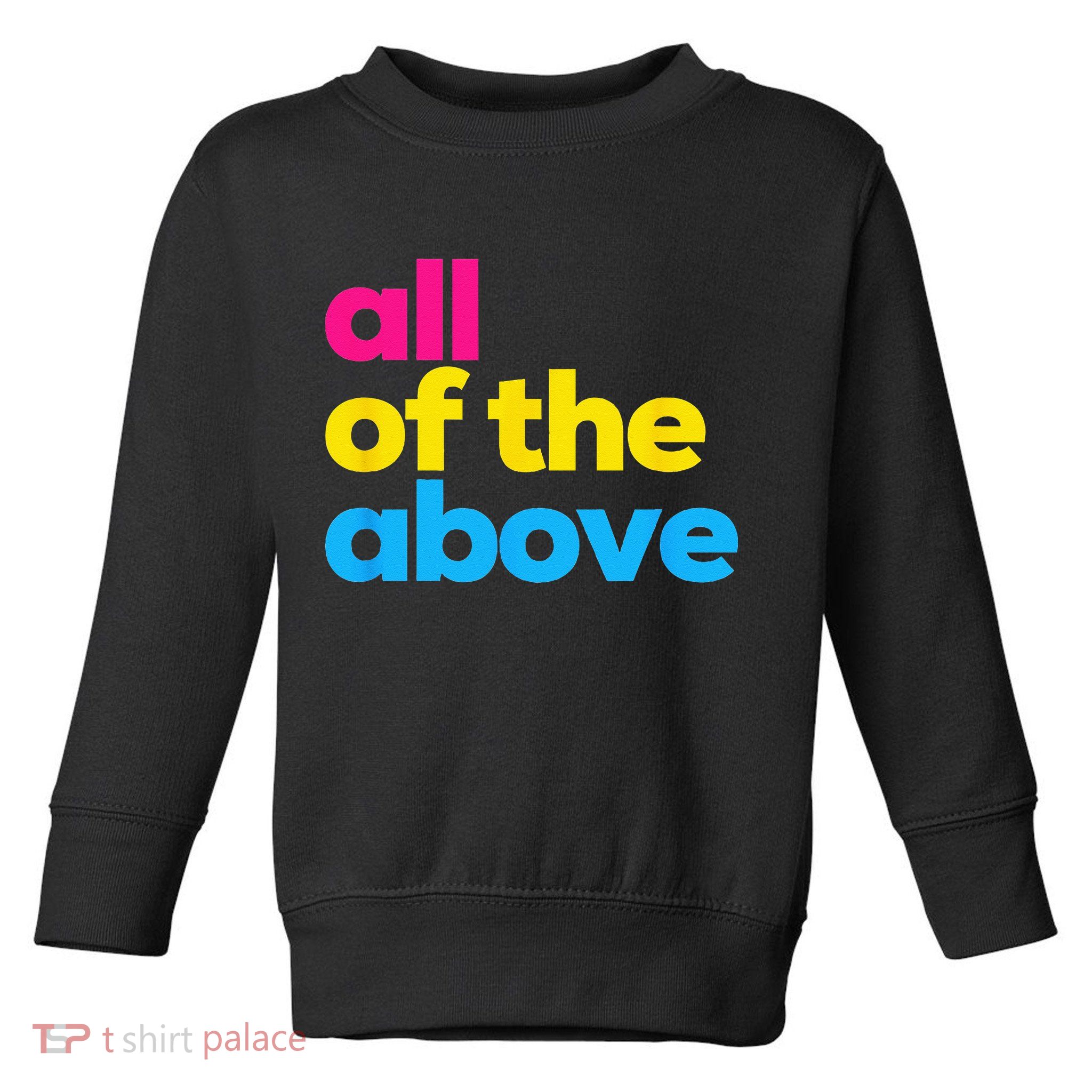 Pansexual Pride All Of The Above LGBTQ Pan Flag Funny LGBT Toddler Sweatshirt