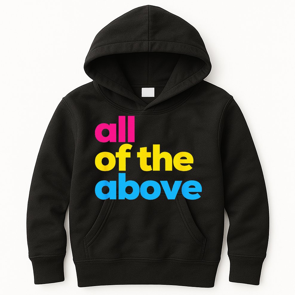 Pansexual Pride All Of The Above LGBTQ Pan Flag Funny LGBT Kids Hoodie
