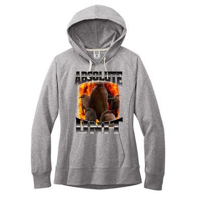 Pesto Penguin Absolute Unit Bootleg Rap Fire Women's Fleece Hoodie