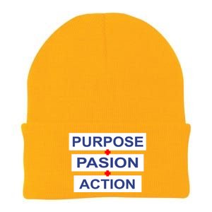 Purpose Passion Action Knit Cap Winter Beanie