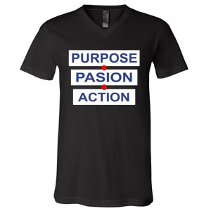 Purpose Passion Action V-Neck T-Shirt