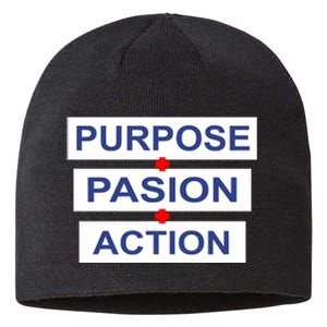 Purpose Passion Action Sustainable Beanie