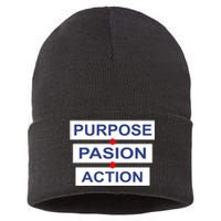 Purpose Passion Action Sustainable Knit Beanie