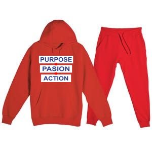 Purpose Passion Action Premium Hooded Sweatsuit Set