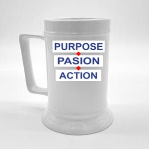 Purpose Passion Action Beer Stein