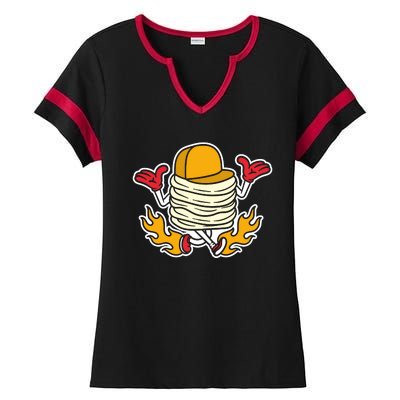 Pancake Ladies Halftime Notch Neck Tee