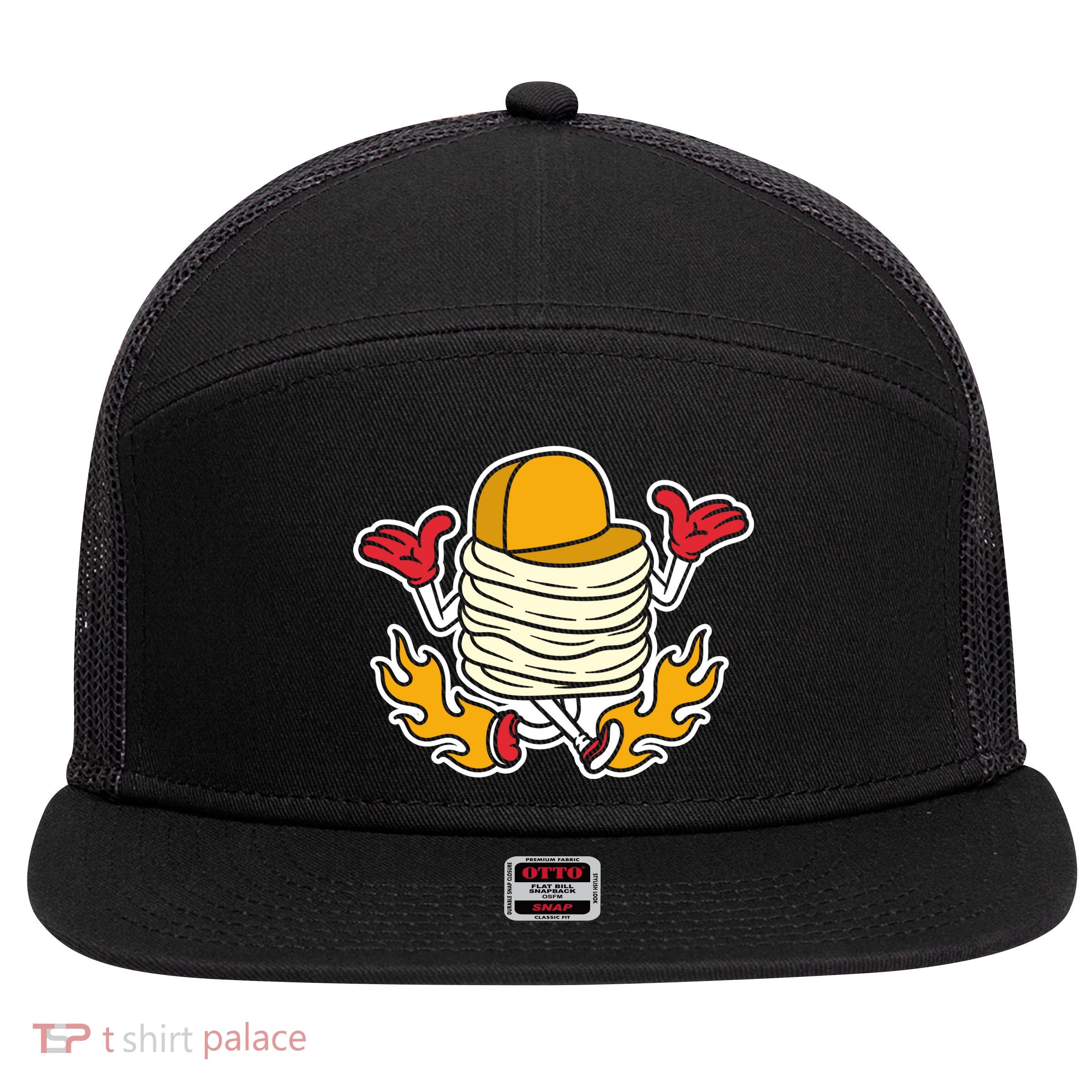 Pancake 7 Panel Mesh Trucker Snapback Hat