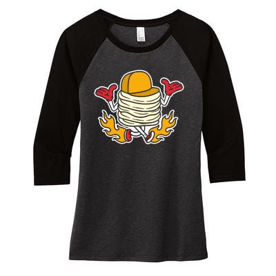 Pancake Women's Tri-Blend 3/4-Sleeve Raglan Shirt