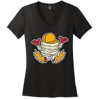 Pancake Women's V-Neck T-Shirt