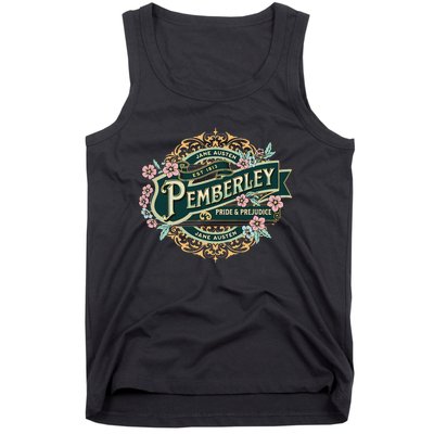 Pemberley Pride And Prejudice Jane Austen Tank Top