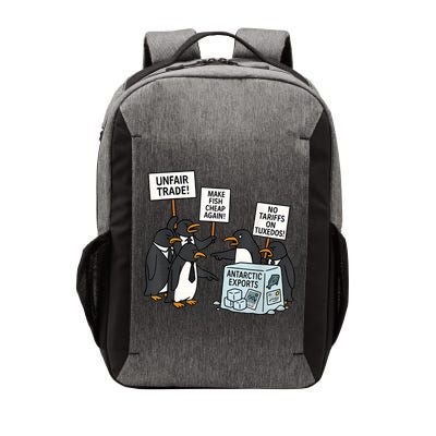 Penguins Protest Against Tariffs Funny Penguin Tariff Vector Backpack