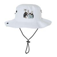Penguins Protest Against Tariffs Funny Penguin Tariff Bucket Hat