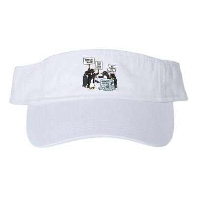 Penguins Protest Against Tariffs Funny Penguin Tariff Visor