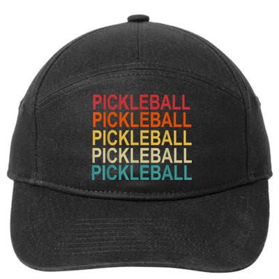 Pickleball Player And Pickleball Lovers Retro Pickleball 7-Panel Snapback Hat