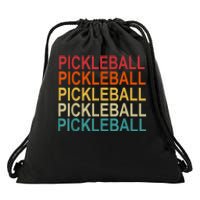 Pickleball Player And Pickleball Lovers Retro Pickleball Drawstring Bag