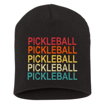 Pickleball Player And Pickleball Lovers Retro Pickleball Short Acrylic Beanie