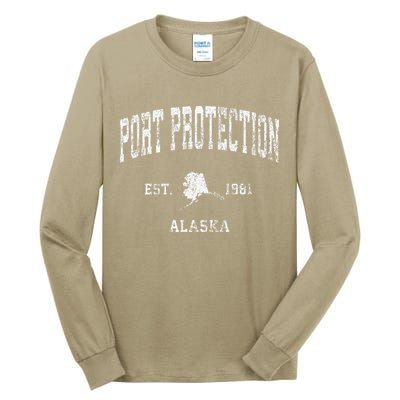 Port Protection Alaska Ak Vintage Athletic Sports Tall Long Sleeve T-Shirt