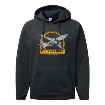 P8 Poseidon Aircraft Performance Fleece Hoodie