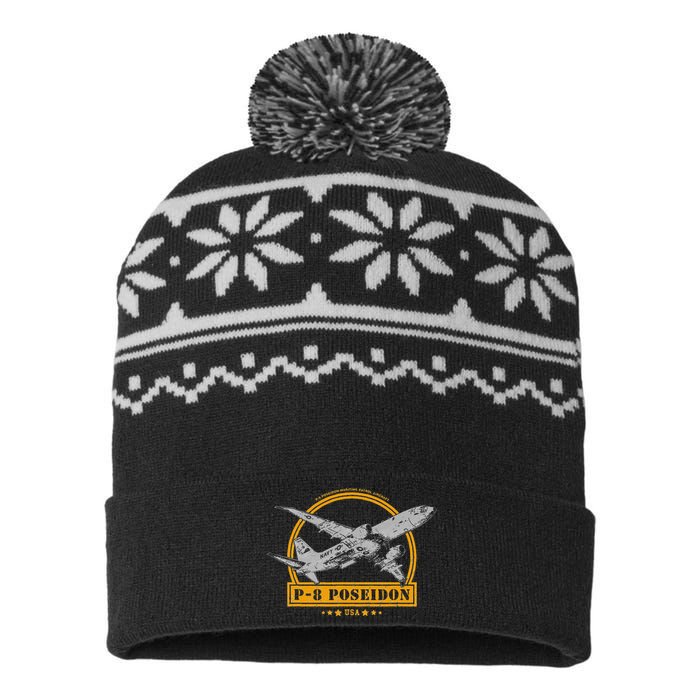 P8 Poseidon Aircraft USA-Made Snowflake Beanie