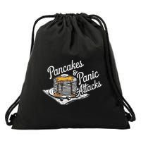 Pancakes & Panic Attacks Funny Drawstring Bag