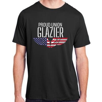 Patriotic Proud American Pro Trade Union Window Glazier Gift Adult ChromaSoft Performance T-Shirt