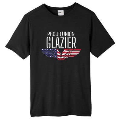 Patriotic Proud American Pro Trade Union Window Glazier Gift Tall Fusion ChromaSoft Performance T-Shirt