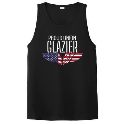 Patriotic Proud American Pro Trade Union Window Glazier Gift PosiCharge Competitor Tank