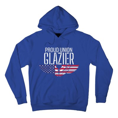 Patriotic Proud American Pro Trade Union Window Glazier Gift Hoodie