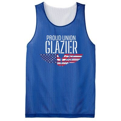 Patriotic Proud American Pro Trade Union Window Glazier Gift Mesh Reversible Basketball Jersey Tank