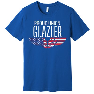 Patriotic Proud American Pro Trade Union Window Glazier Gift Premium T-Shirt