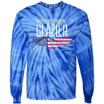 Patriotic Proud American Pro Trade Union Window Glazier Gift Tie-Dye Long Sleeve Shirt