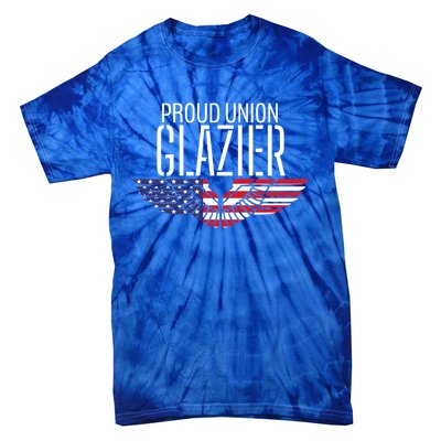 Patriotic Proud American Pro Trade Union Window Glazier Gift Tie-Dye T-Shirt