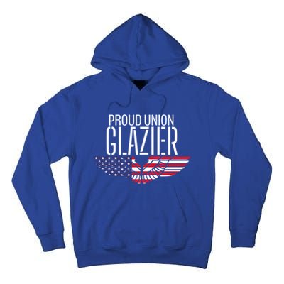 Patriotic Proud American Pro Trade Union Window Glazier Gift Tall Hoodie