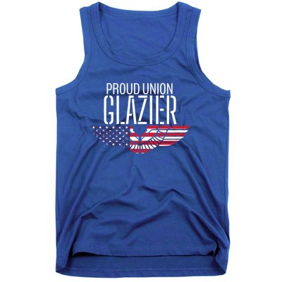 Patriotic Proud American Pro Trade Union Window Glazier Gift Tank Top