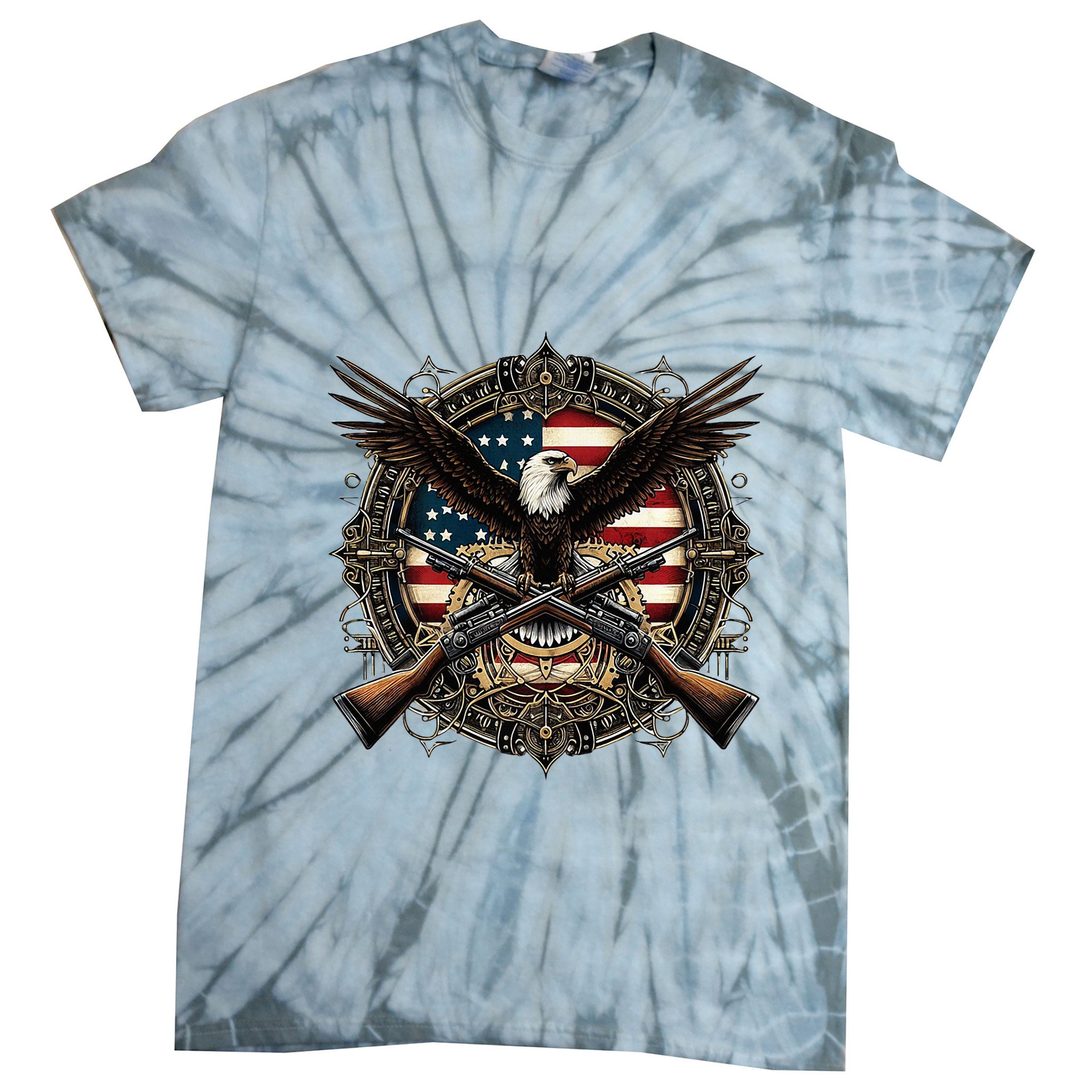 Proud Patriot American Flag Bald Eagle Usa Pride Product Tie-Dye T-Shirt