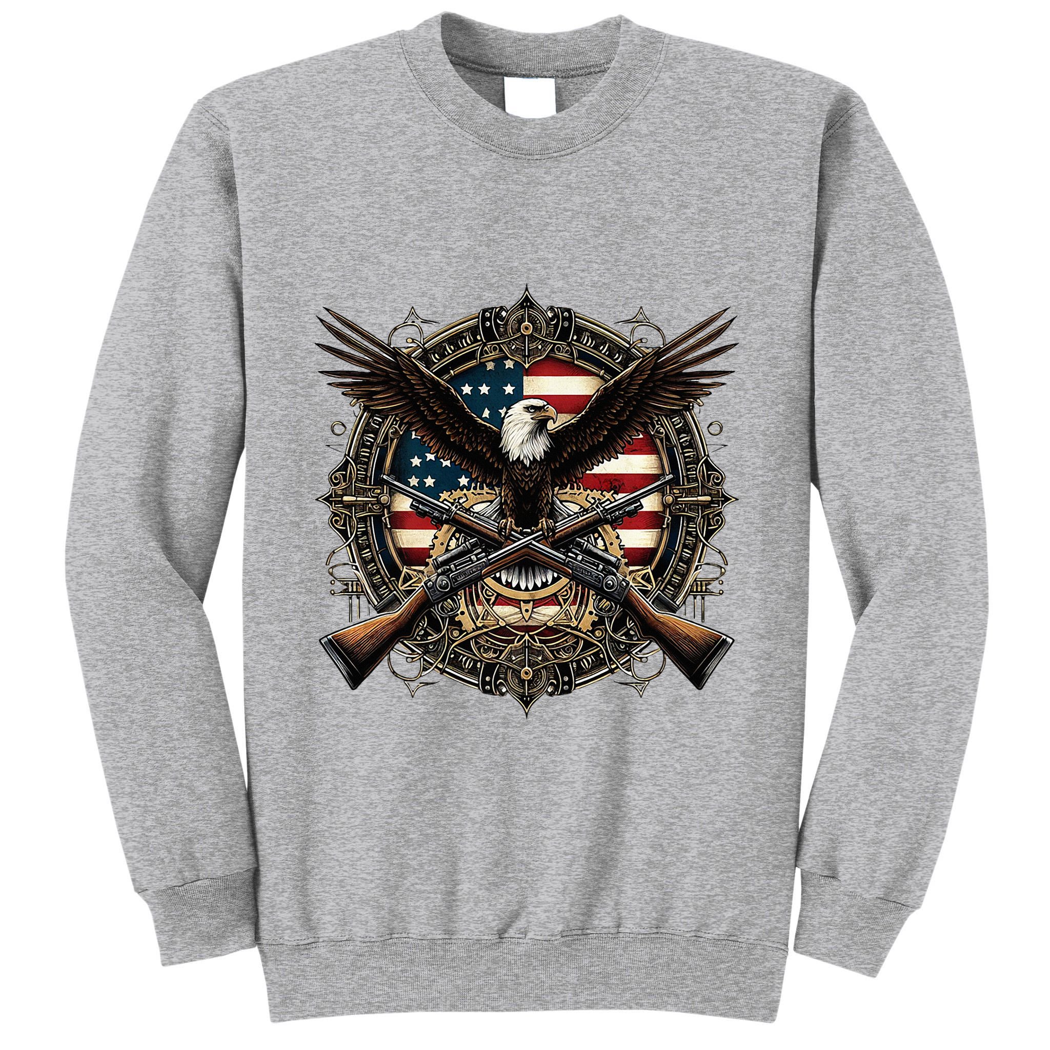 Proud Patriot American Flag Bald Eagle Usa Pride Product Tall Sweatshirt