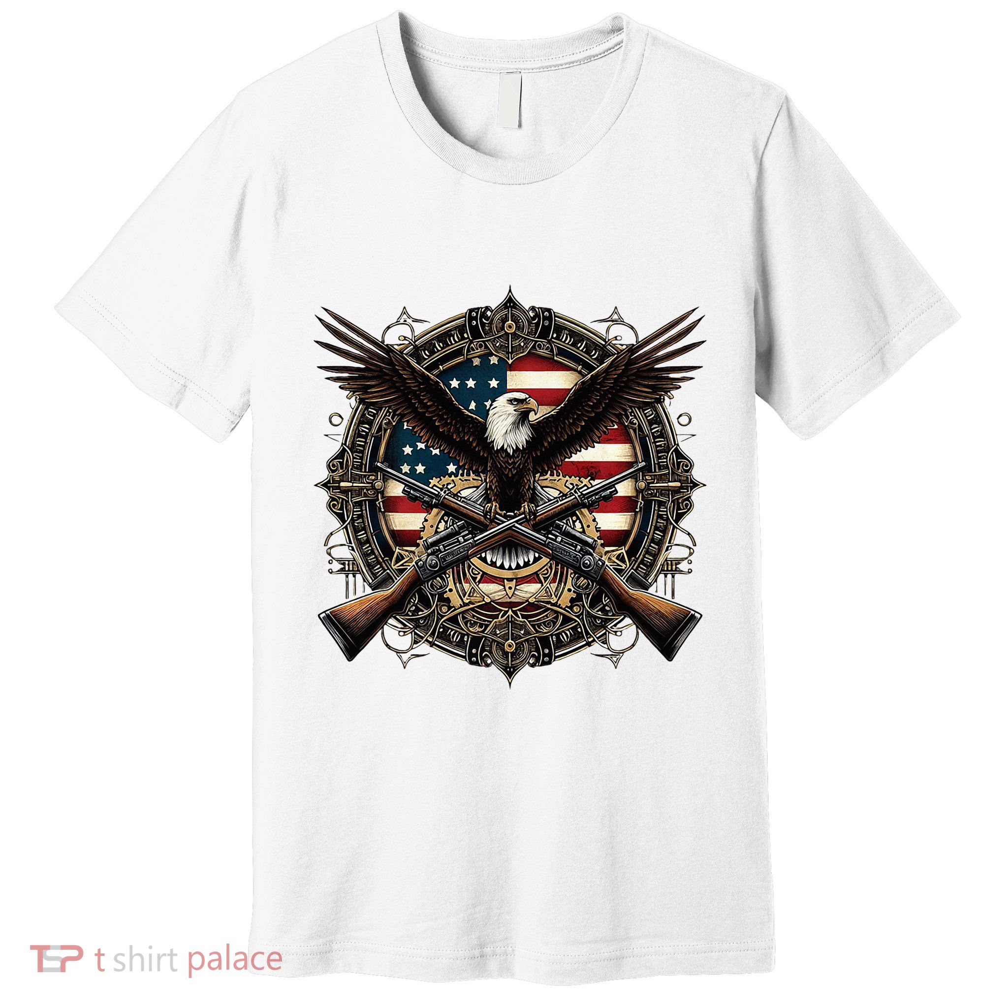 Proud Patriot American Flag Bald Eagle Usa Pride Product Premium T-Shirt