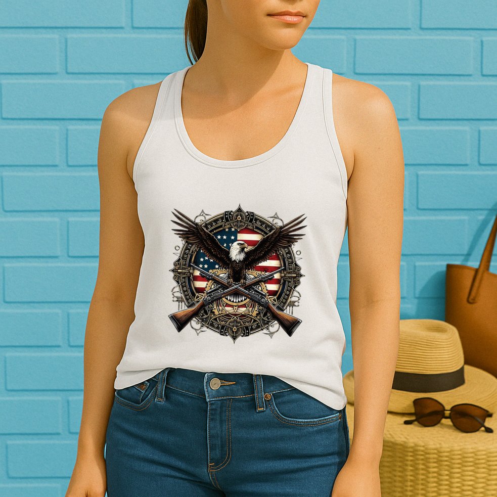 Proud Patriot American Flag Bald Eagle Usa Pride Product Womens Tank Top