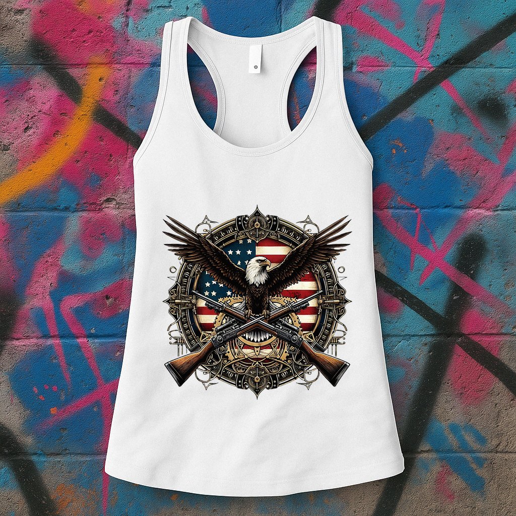 Proud Patriot American Flag Bald Eagle Usa Pride Product Womens Tank Top