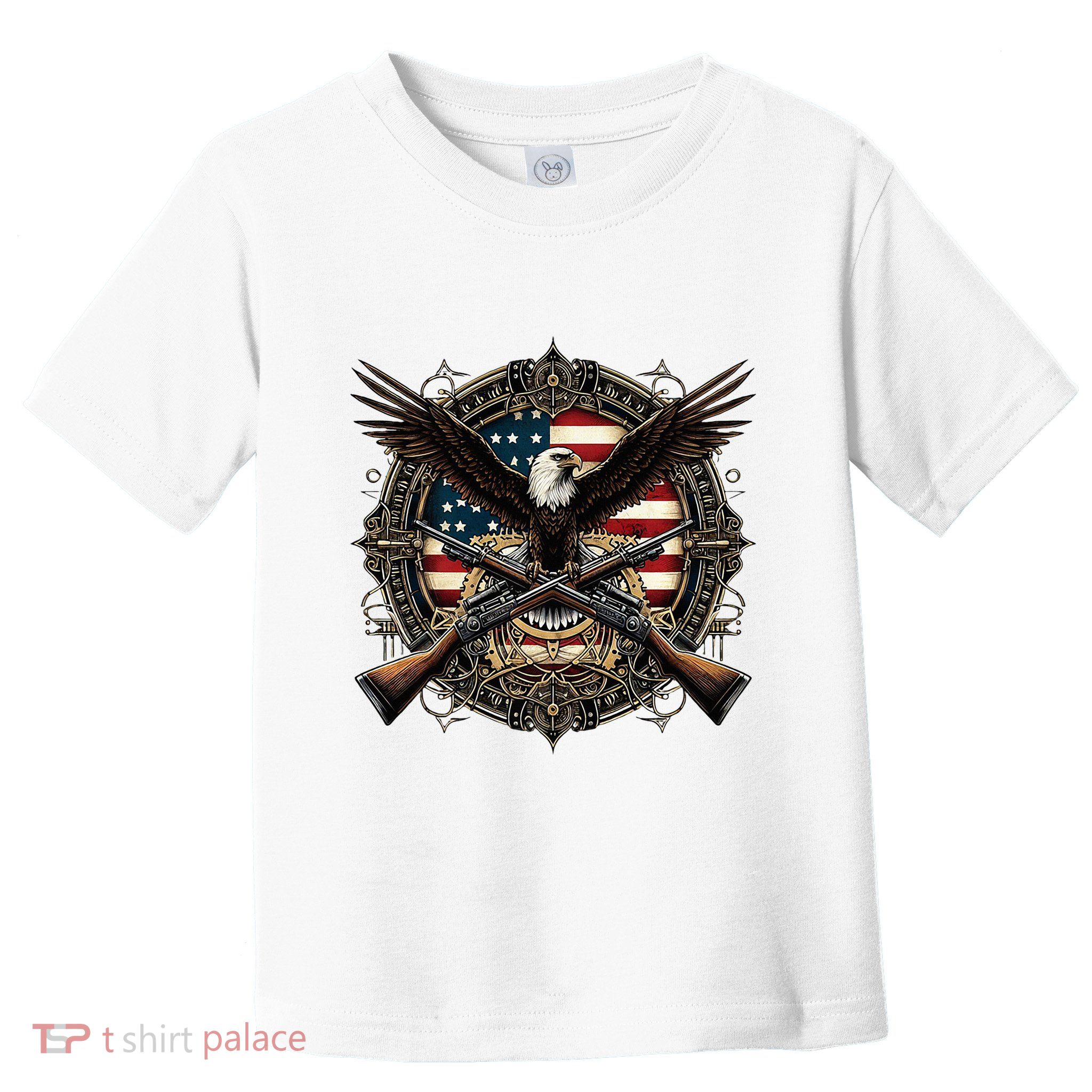 Proud Patriot American Flag Bald Eagle Usa Pride Product Toddler T-Shirt
