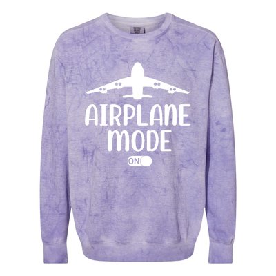 Passenger Plane Airport Pilot Plane Airplane Mode On Gift Colorblast Crewneck Sweatshirt