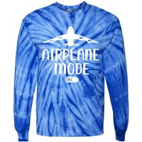 Passenger Plane Airport Pilot Plane Airplane Mode On Gift Tie-Dye Long Sleeve Shirt