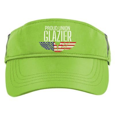 Patriotic Proud American Pro Trade Union Window Glazier Funny Gift Adult Drive Performance Visor