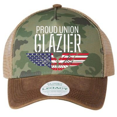 Patriotic Proud American Pro Trade Union Window Glazier Funny Gift Legacy Tie Dye Trucker Hat